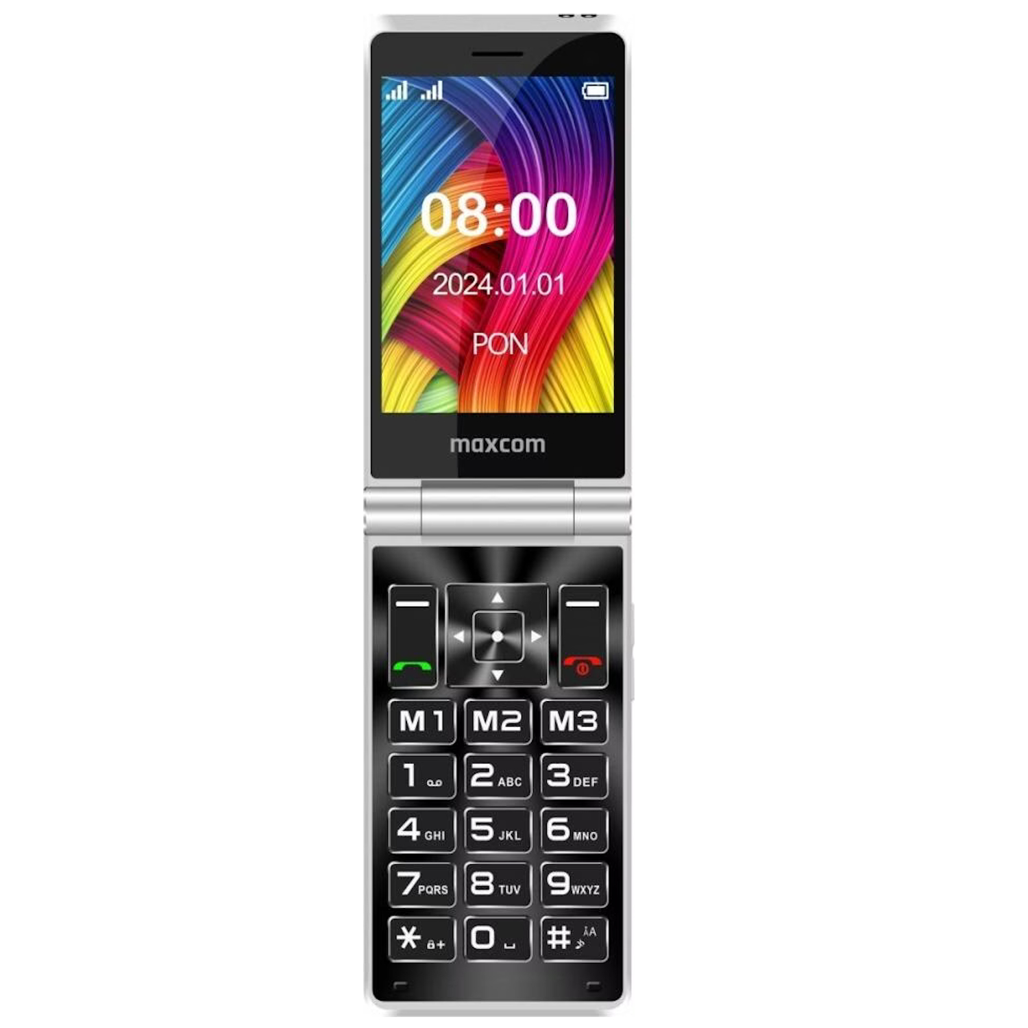 Telefon mobil Dual SIM Flip Phone MaxCom Comfort MM835L 4G, display 3.5″ + 2.4″, Purple - imagine 3