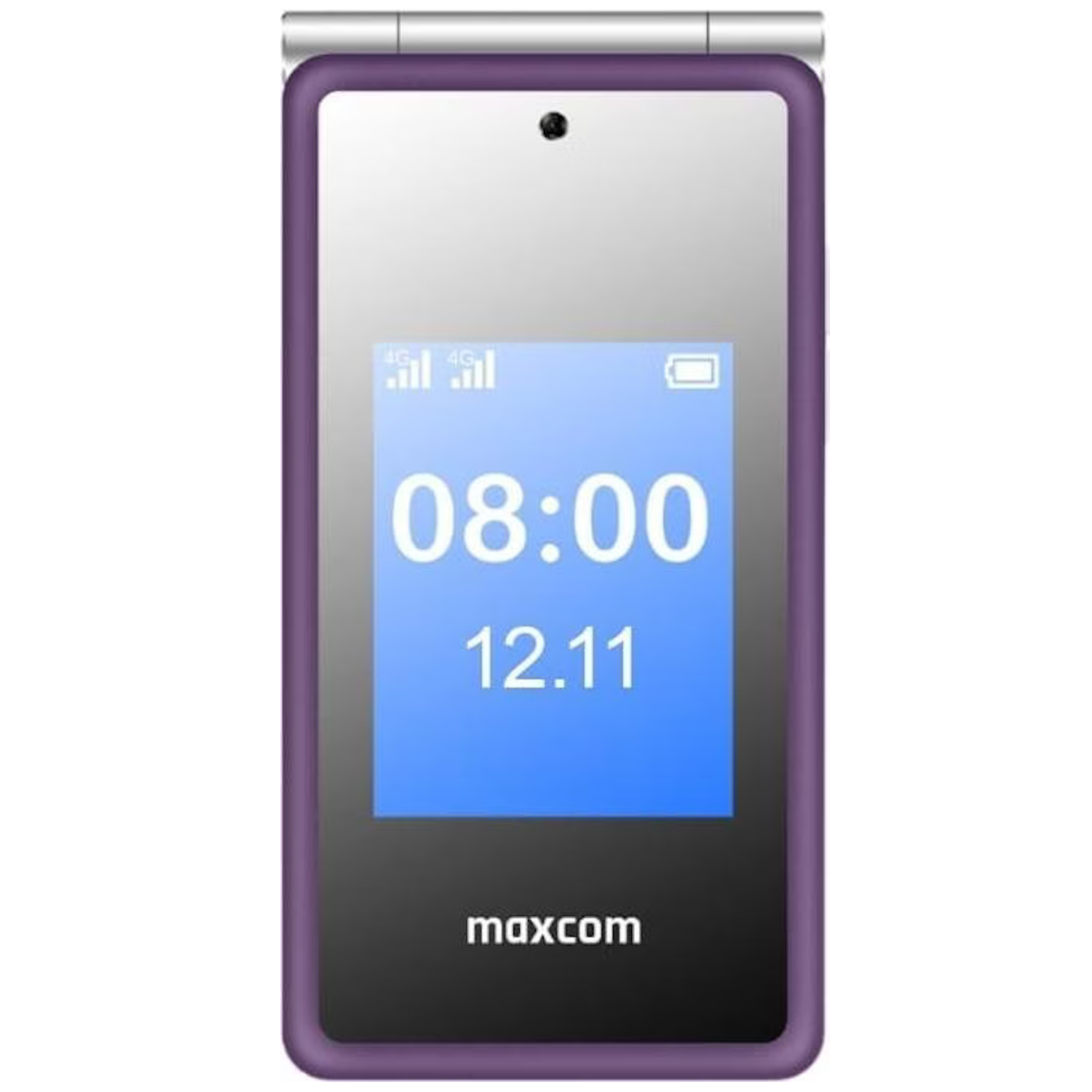 Telefon mobil Dual SIM Flip Phone MaxCom Comfort MM835L 4G, display 3.5″ + 2.4″, Purple - imagine 5