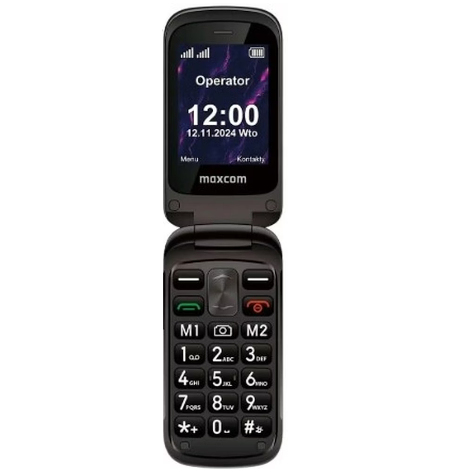 Telefon mobil Dual SIM Flip Phone MaxCom Comfort MM834L 4G, display 2.4" + 1.4", Black - imagine 2