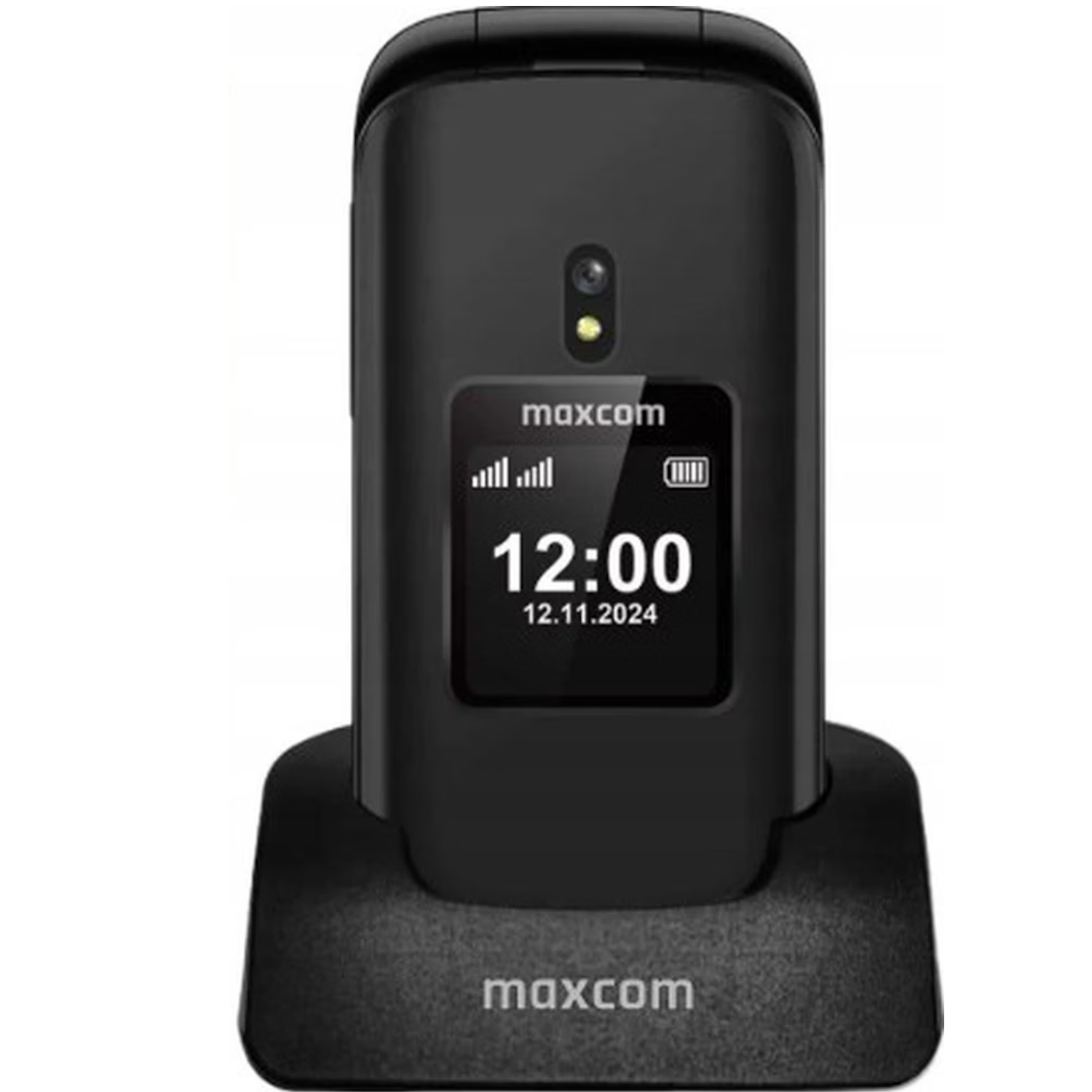 Telefon mobil Dual SIM Flip Phone MaxCom Comfort MM834L 4G, display 2.4" + 1.4", Black