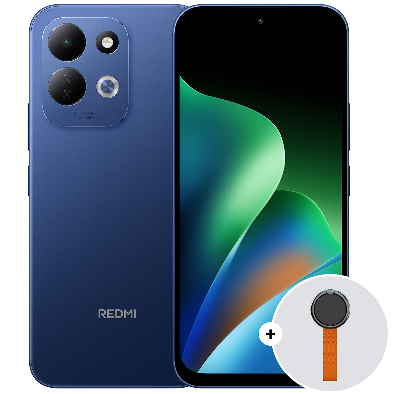Telefon mobil Dual SIM Xiaomi REDMI 17, Octa Core 2.0 GHz, 256 GB + 4 GB RAM, LTE, Deep Blue + Woven Strap Ring Stand