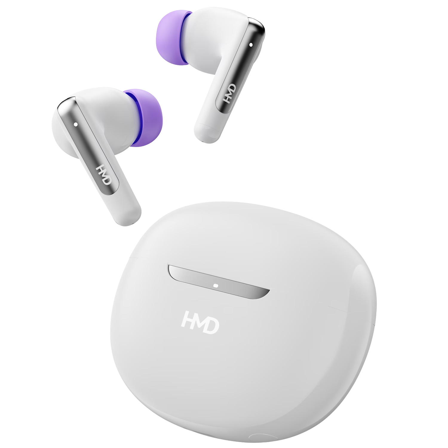 Casti Bluetooth Stereo HMD DUB P60, ANC, True Wireless Stereo, DUB Platinum Sound with Bass Boost, White - imagine 2