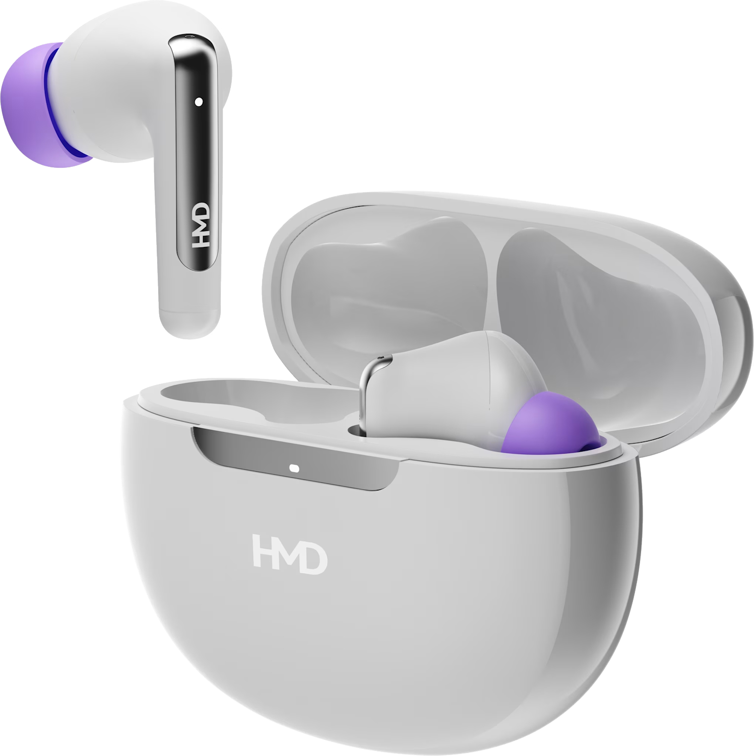 Casti Bluetooth Stereo HMD DUB P60, ANC, True Wireless Stereo, DUB Platinum Sound with Bass Boost, White