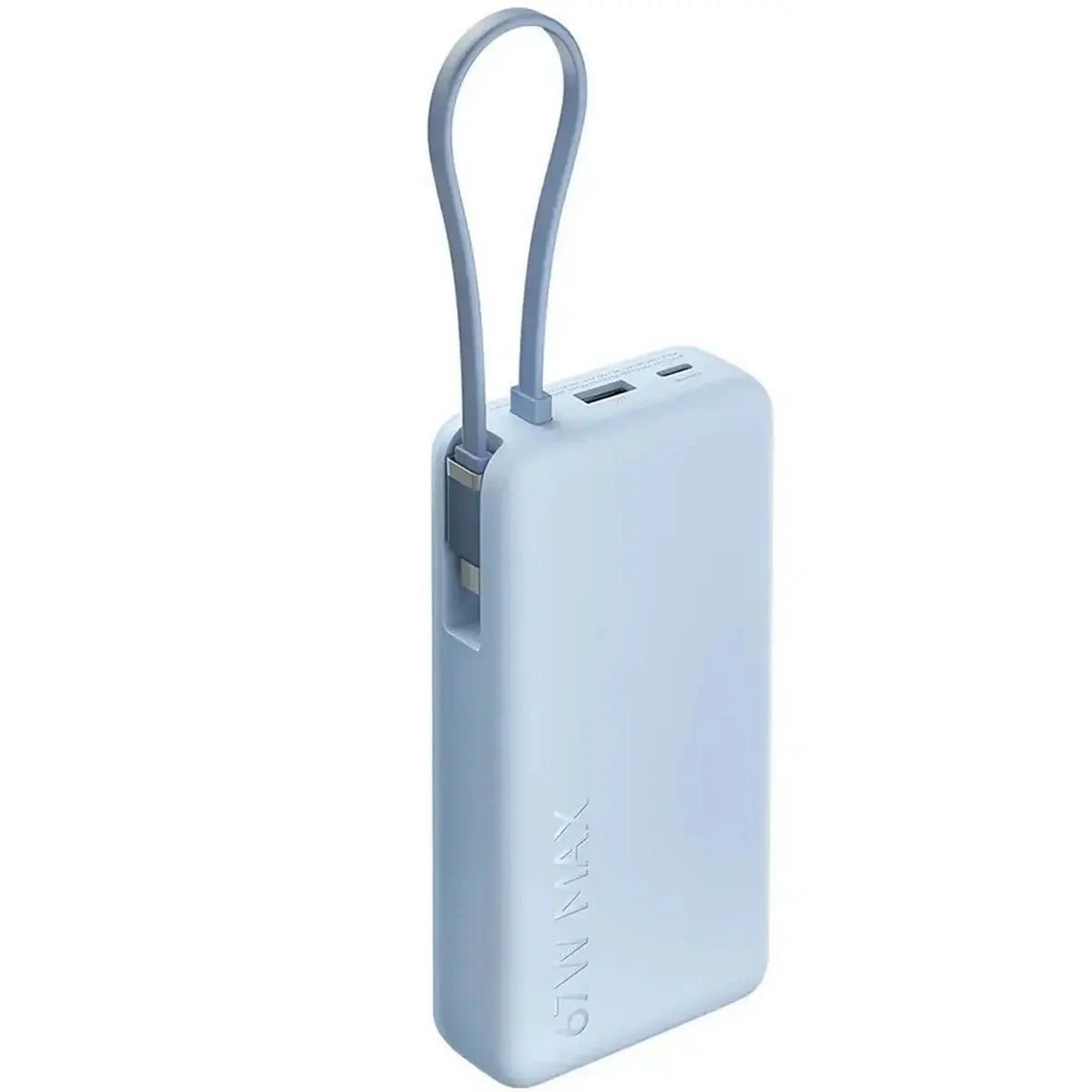 Incarcator portabil universal Xiaomi 67W 20000mAh, cablu integrat USB Type-C, Ice Blue - imagine 6